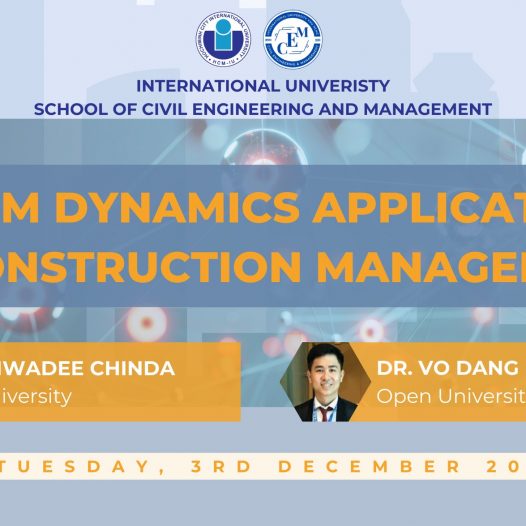 SEMINAR: SYSTEM DYNAMICS APPLICATIONS IN CONSTRUCTION MANAGEMENT